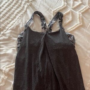 lululemon athletica Black and Gray Tank Top